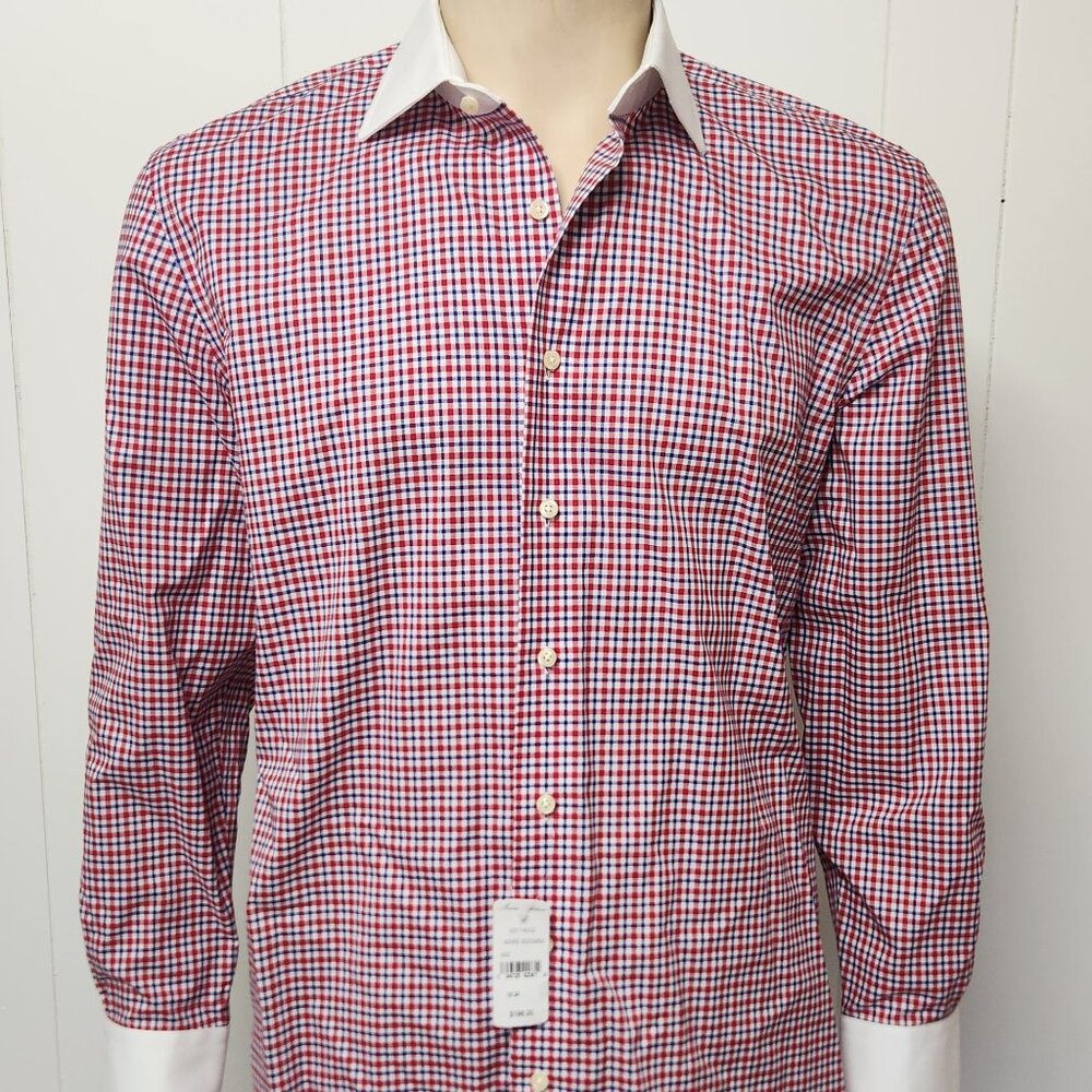 SALE Brooks Brothers shirt 16-34 red white blue cotton NWT $198